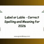 Label or Lable