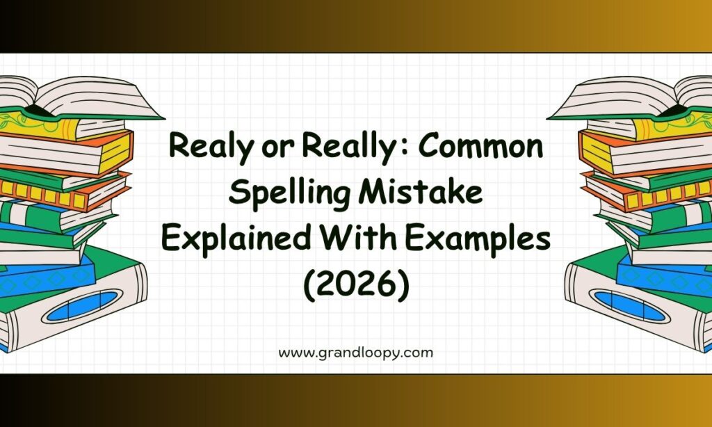 Realy or Really Common Spelling Mistake Explained With Examples