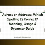 Adress or Address Which Spelling Is Correct Meaning, Usage & Grammar Guide