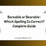 Bareable or Bearable Which Spelling Is Correct Complete Guide