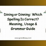 Dining or Dinning Which Spelling Is Correct Meaning, Usage & Grammar Guide