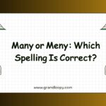 Many or Meny Which Spelling Is Correct