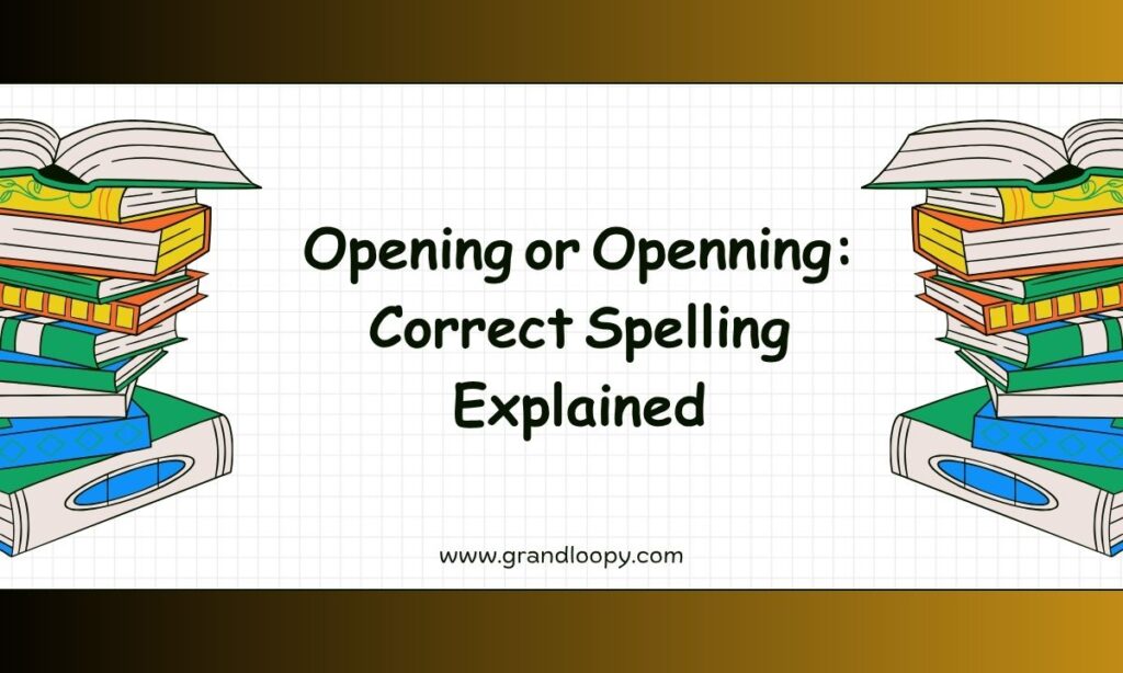 Opening or Openning Correct Spelling Explained