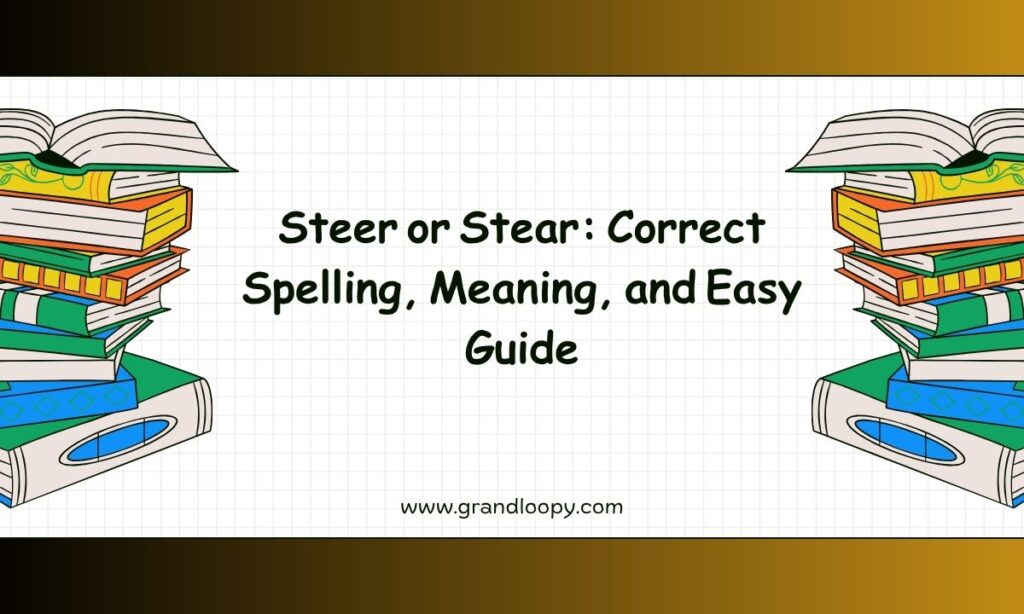 Steer or Stear Correct Spelling, Meaning, and Easy Guide