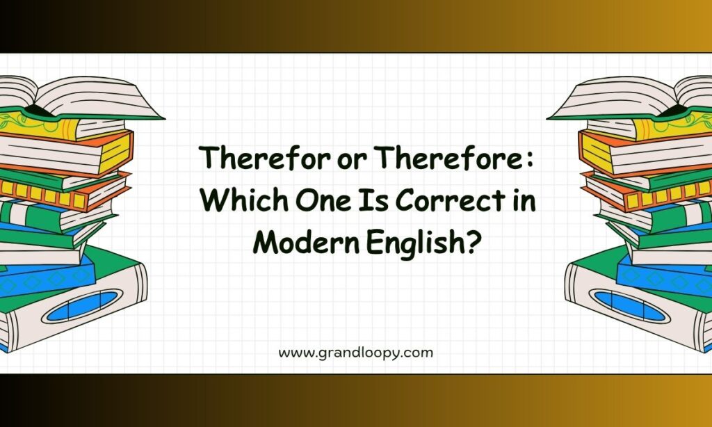 Therefor or Therefore Which One Is Correct in Modern English
