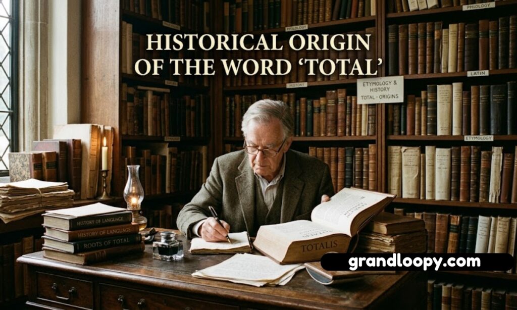 Historical Origin of the Word Total