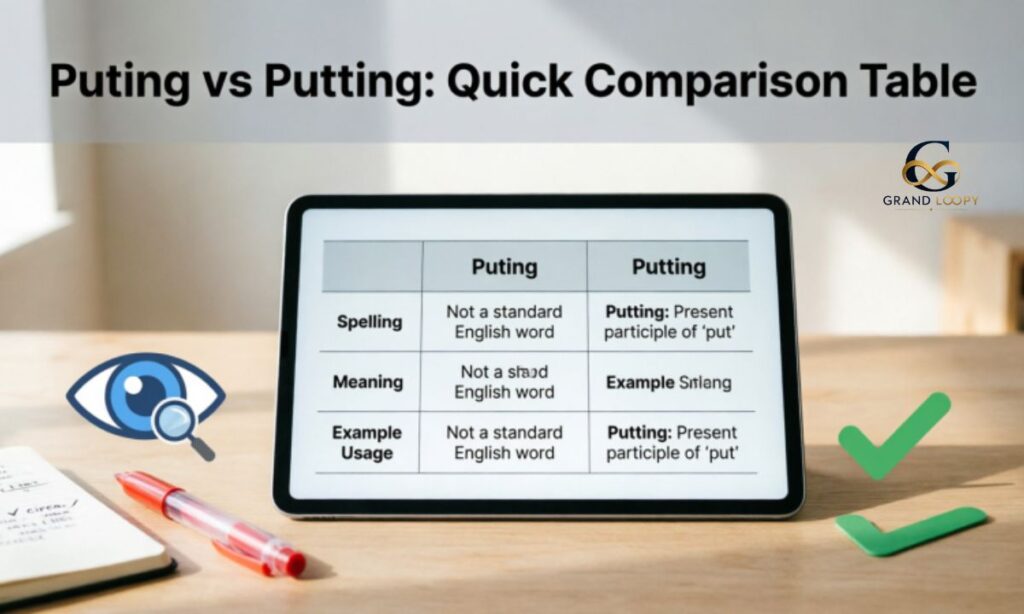 Puting vs Putting Quick Comparison Table