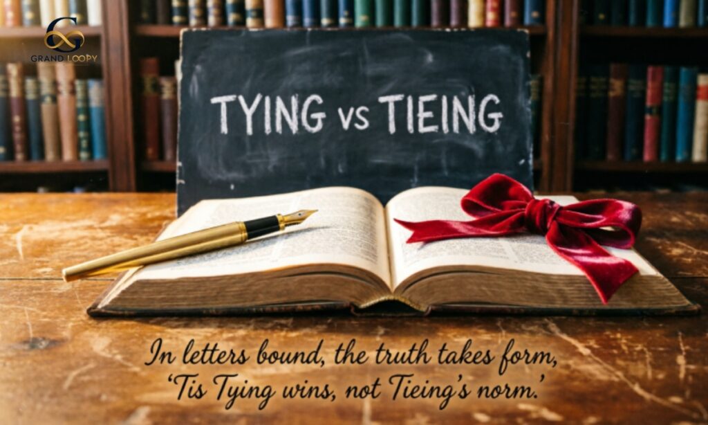 Tying or Tieing Whats the Correct Spelling