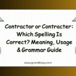 Contractor or Contracter Which Spelling Is Correct Meaning, Usage & Grammar Guide