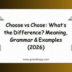 Choose vs Chose_ Whats the Difference_ Meaning, Grammar & Examples (2026)