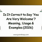 Is It Correct to Say _You Are Very Welcome__ Meaning, Usage & Examples (2026)