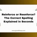 Reinforce or Reenforce